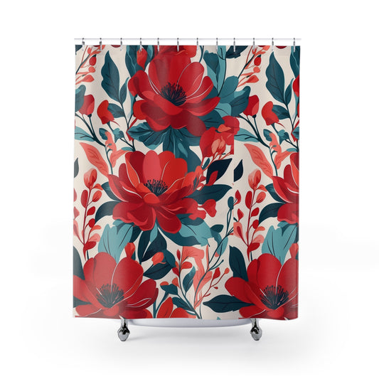 Christmas Flower Shower Curtains (CWA Original Design)